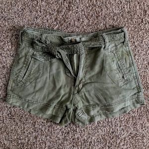 AEO Soft Twill Belted Shorts